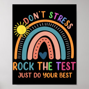 Test Day Rock Der Testlauf gibt dem Lehrer Stuhl Poster