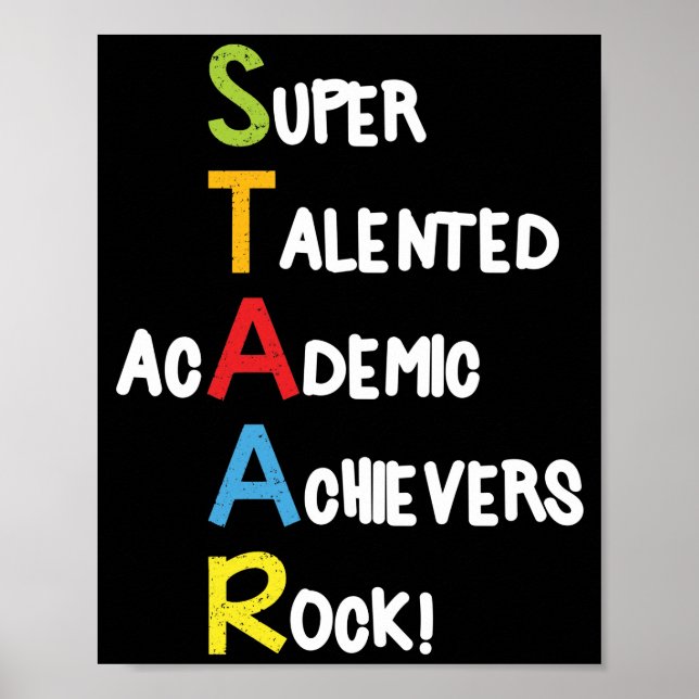 Test Day Staar School Lehrer Professor Testing Poster (Vorne)