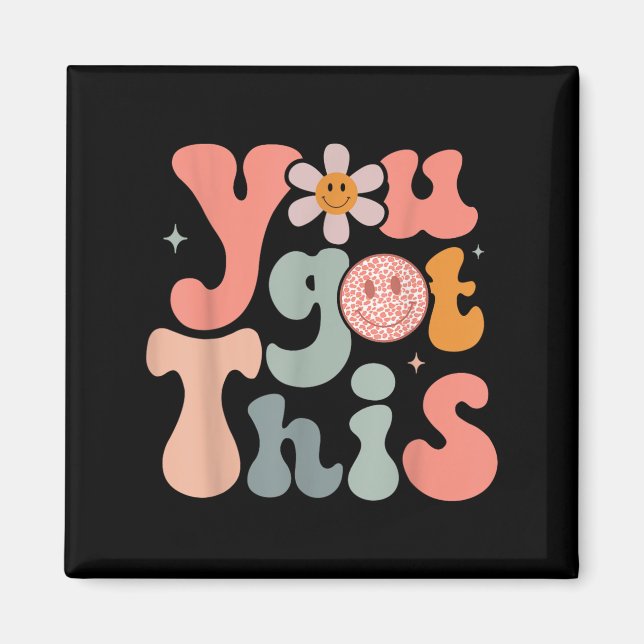 Test Day Teacher Shirt Motivational Testing Day St Magnet (Vorne)