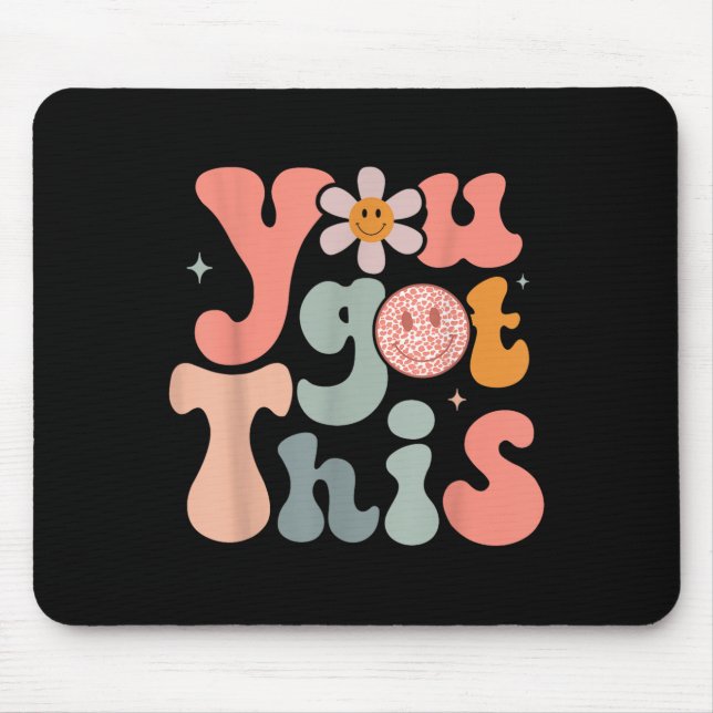 Test Day Teacher Shirt Motivational Testing Day St Mousepad (Vorne)