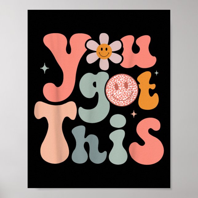 Test Day Teacher Shirt Motivational Testing Day St Poster (Vorne)