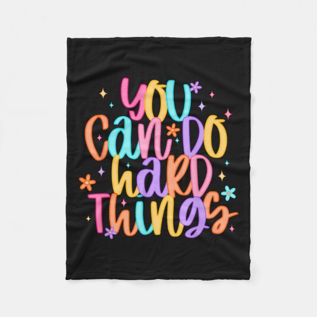 Test Day You Can Do Hard Things Teacher Testing Da Fleecedecke (Vorderseite)