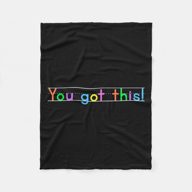 Test Day You Got This! Motivational Teacher Studen Fleecedecke (Vorderseite)