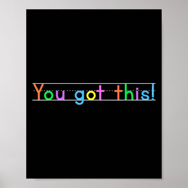 Test Day You Got This! Motivational Teacher Studen Poster (Vorne)