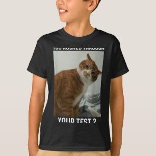 Test Hurdurchgehetzt Lustiger Testtag Lehrerkatze T-Shirt