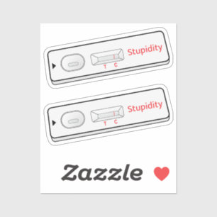 Test Kit Stupidity Covid 19 Corona Virus Aufkleber