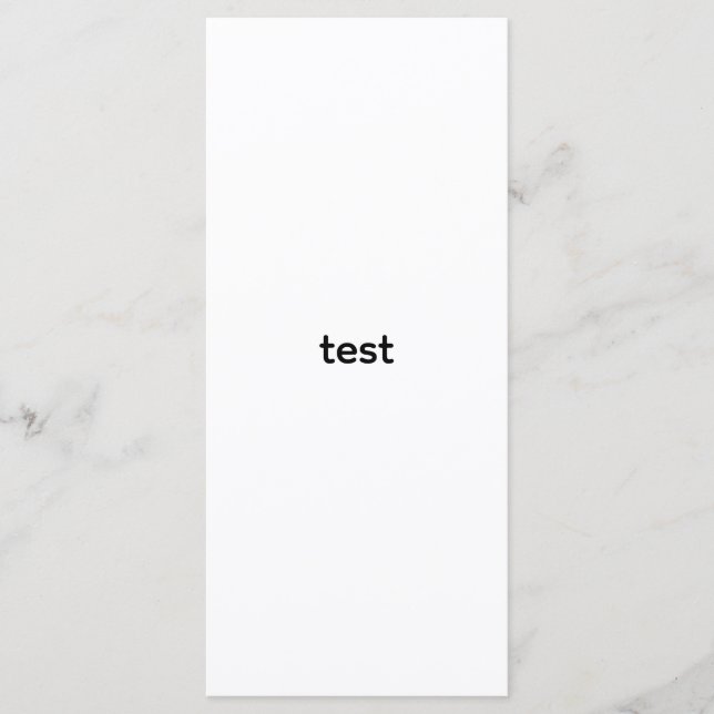 Test Menükarte (Vorderseite)
