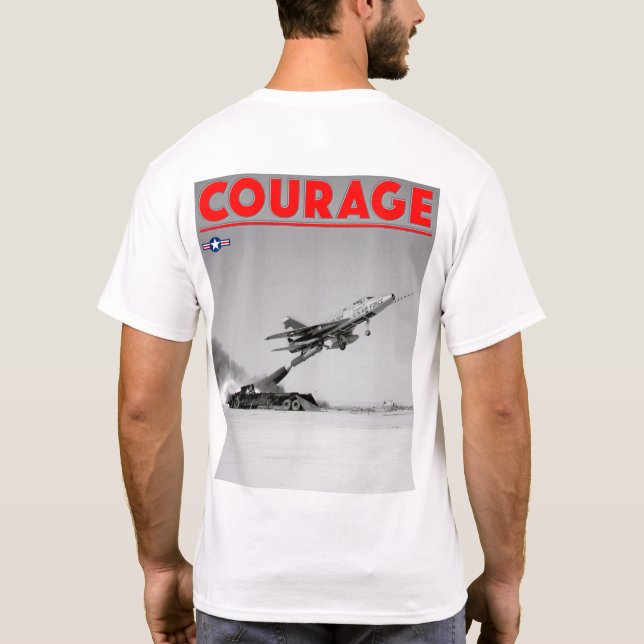 TEST PILOT COURAGE - F-100D Super Saber T-Shirt (Rückseite)