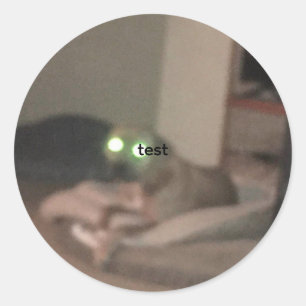 Test Runder Aufkleber