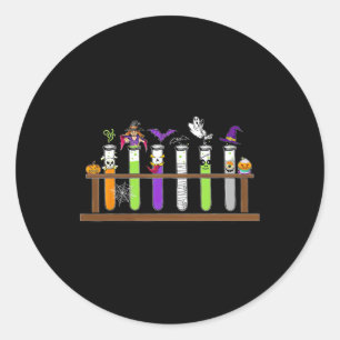 Test Tube Chemie Nerd Wissenschaft Lehrer Spooky H Runder Aufkleber