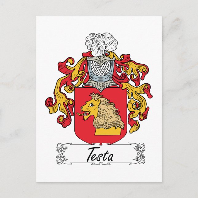 Testa-Familienwappen Postkarte (Vorderseite)