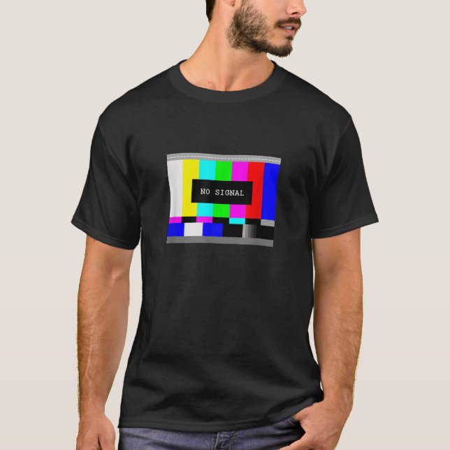 Testbild I No Signal Glitting Frame Retro Analog T T-Shirt (Vorderseite)