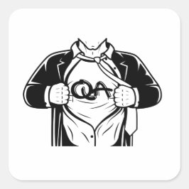 Testdesign für Super Software-Qualitätssicherung Quadratischer Aufkleber