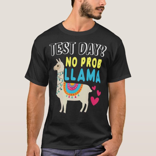 Testen des Lama-Lehrers am Testtag T-Shirt (Vorderseite)