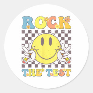 Testen des Lehrers Motivierend den Test Runder Aufkleber