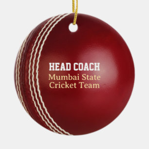 Testen des roten Cricket-Balls mit benutzerdefinie Keramik Ornament