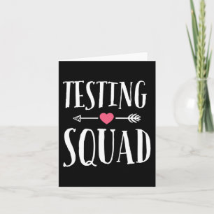 Testen des Squad Costume Test Day Abschluss Studen Karte