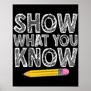 Testen des Tages Kunst für Männer Lehrerprüfung Poster