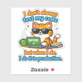 Testen in der Produktion Aufkleber