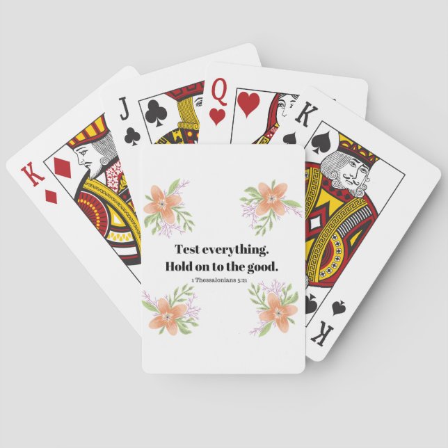Testen Sie alles 1 Thessalonians Bibel Verse Spielkarten (Rückseite)