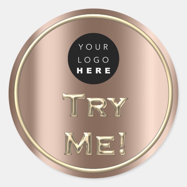Testen Sie den Bronze Logo Gold Tester Beispielcon Runder Aufkleber (Vorderseite)