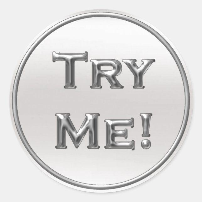 Testen Sie die Beispielcontainer für Silver Gray f Runder Aufkleber (Vorderseite)