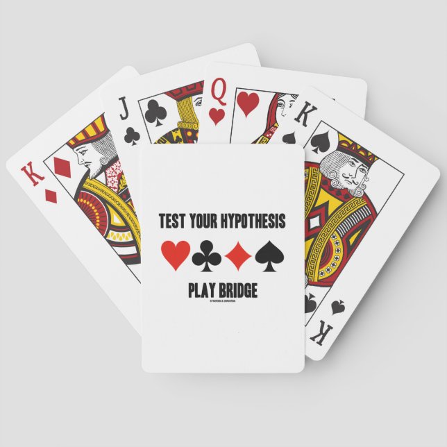 Testen Sie Ihre Hypothese Play Bridge (vier Card-A Spielkarten (Rückseite)