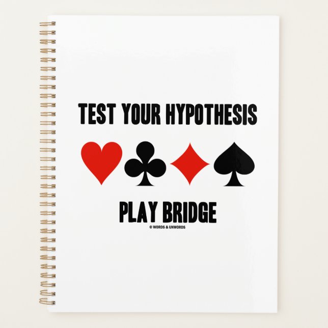Testen Sie Ihre Hypothese Play Bridge Vier-Card-An Planer (Vorderseite)