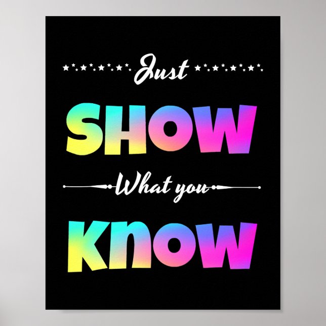 Testen von Motivierend Staat von Lehrern zeigen, w Poster (Vorne)