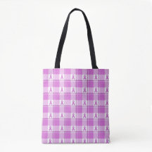 Testicular Cancer Awareness Plaid Purple Ribbon