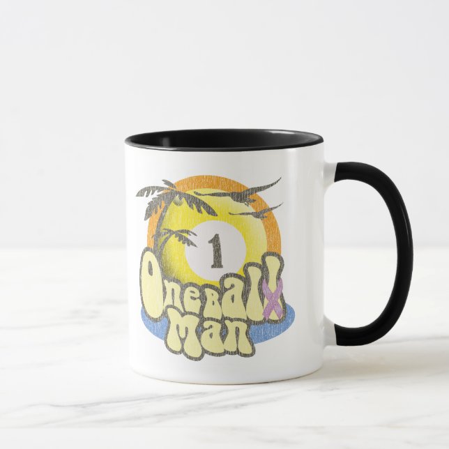 Testikular- Krebs-Überlebend-Spaß Tasse (Rechts)