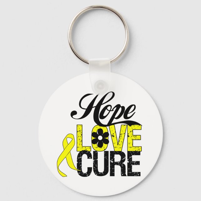 Testikuläre LIEBE HOPE CURE Geschenke Schlüsselanhänger (Vorderseite)