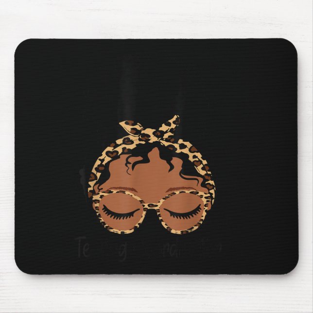 Testing Coordinator Shirt Funny Messy Bun Test Day Mousepad (Vorne)