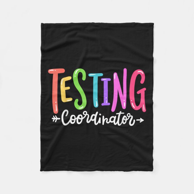 Testing Coordinator Test Day Exam Motivational Squ Fleecedecke (Vorderseite)