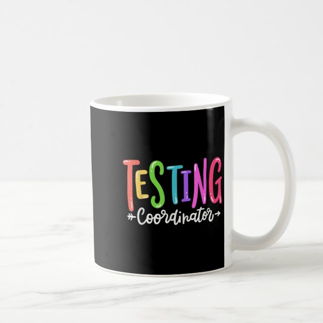 Testing Coordinator Test Day Exam Motivational Squ Kaffeetasse (Rechts)