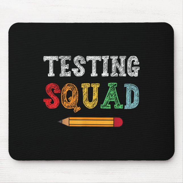 Testing Squad Costume Test Day Teacher Student Fun Mousepad (Vorne)