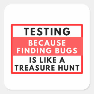 Testjagd Quadratischer Aufkleber