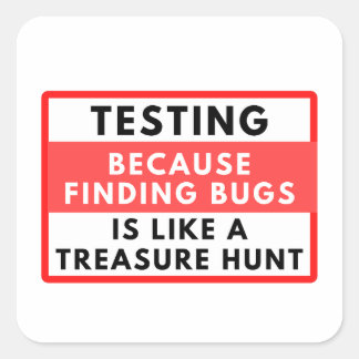 Testjagd Quadratischer Aufkleber