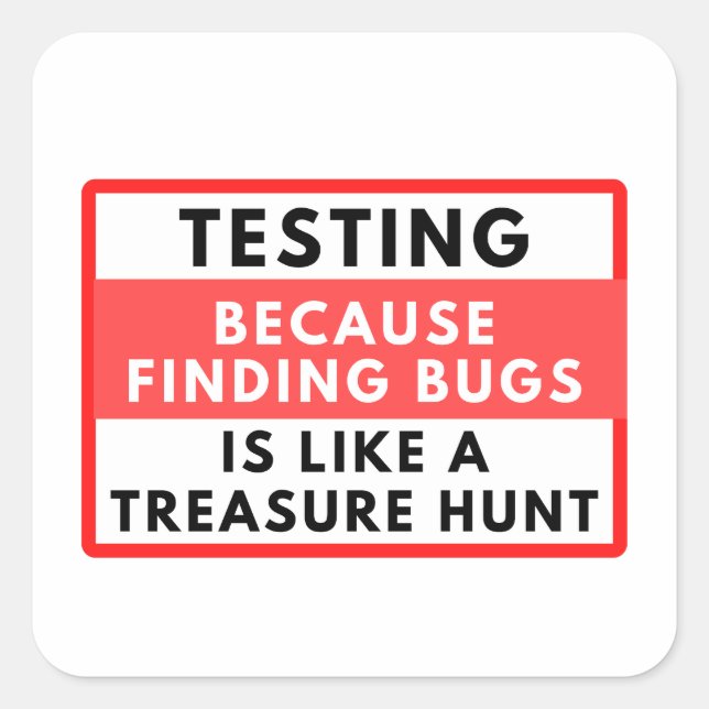 Testjagd Quadratischer Aufkleber (Vorderseite)