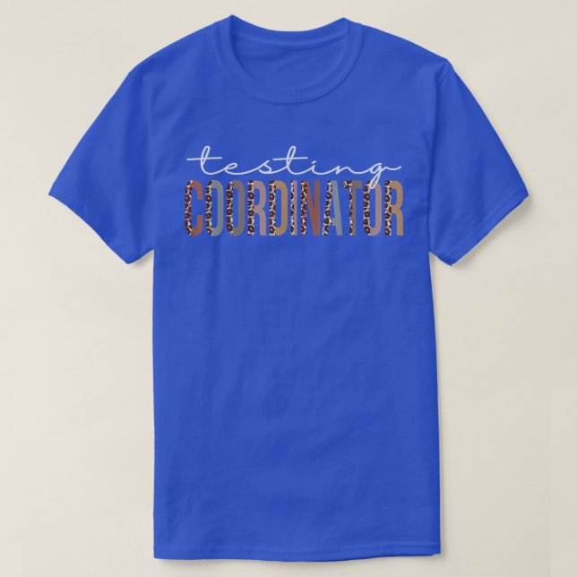 Testkoordinator Leopard Wertschätzungs-T - Shirt (Design vorne)