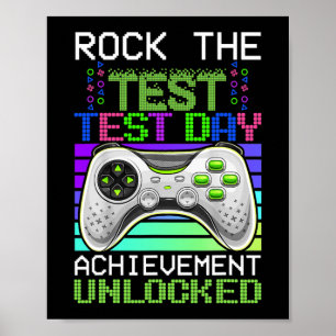 Testlehrer-Tag Gaming Gamer Test Day Unlocke Poster