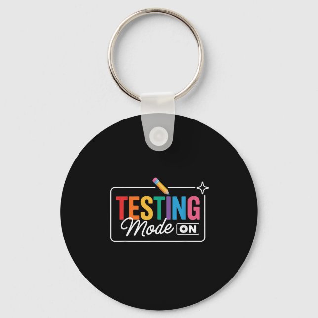 Testmodus am Testtag Schlüsselanhänger (Vorderseite)
