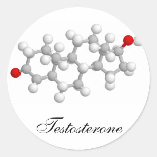 Testosteron Runder Aufkleber