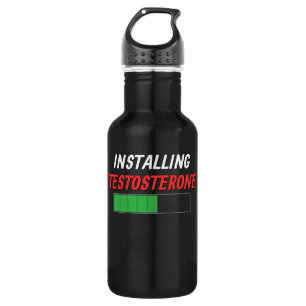 Testosteron-Wasserflasche installieren Edelstahlflasche