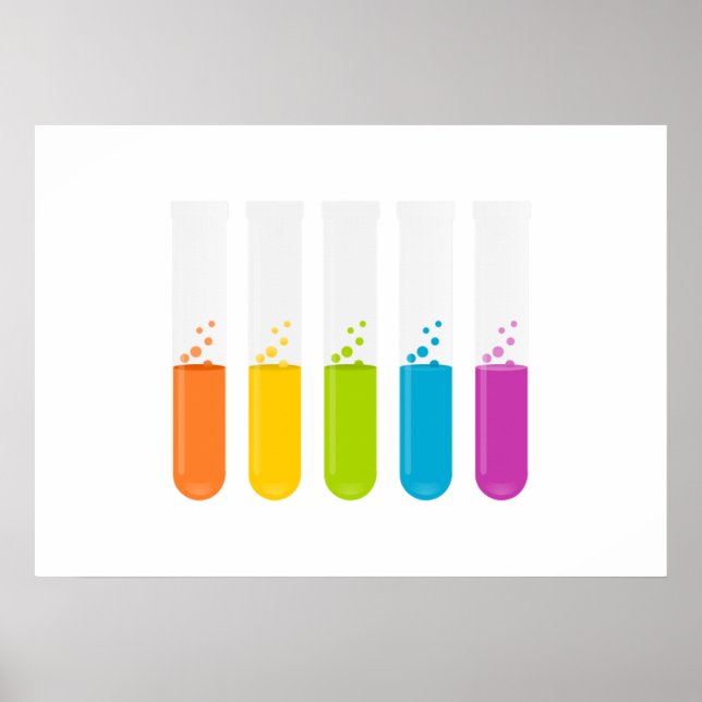 Teströhren für die Chemie Poster (Vorne)