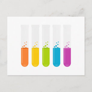 Teströhren für die Chemie Postkarte