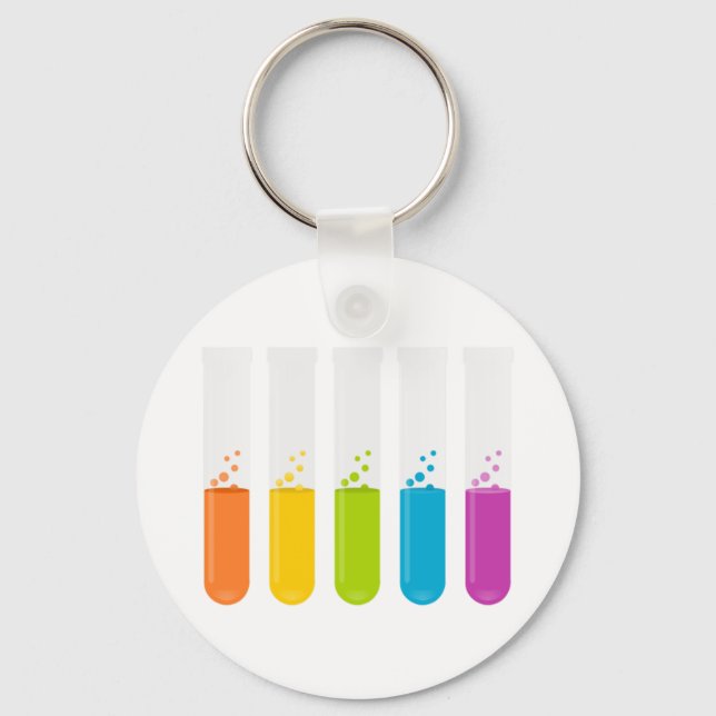 Teströhren für die Chemie Schlüsselanhänger (Vorderseite)