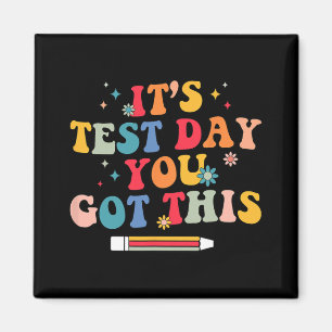 Testtag, den Sie diesen Teacher Testing Day Groovy Magnet