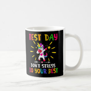 Testtag des Testlehrers sonnengeblasen Kaffeetasse
