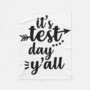 Testtag Es ist Testtag Yall Exam Teacher Fleecedecke